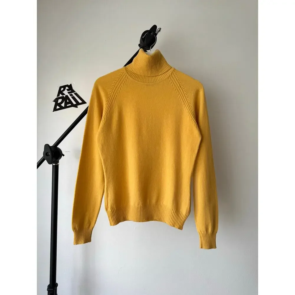 Loro Piana Cashmere Turtleneck Sweater Yellow